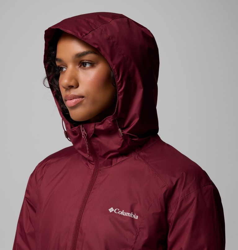 Chaqueta impermeable Inner Limits III para mujer, Color: Rich Wine, Eraser Pink, image 8