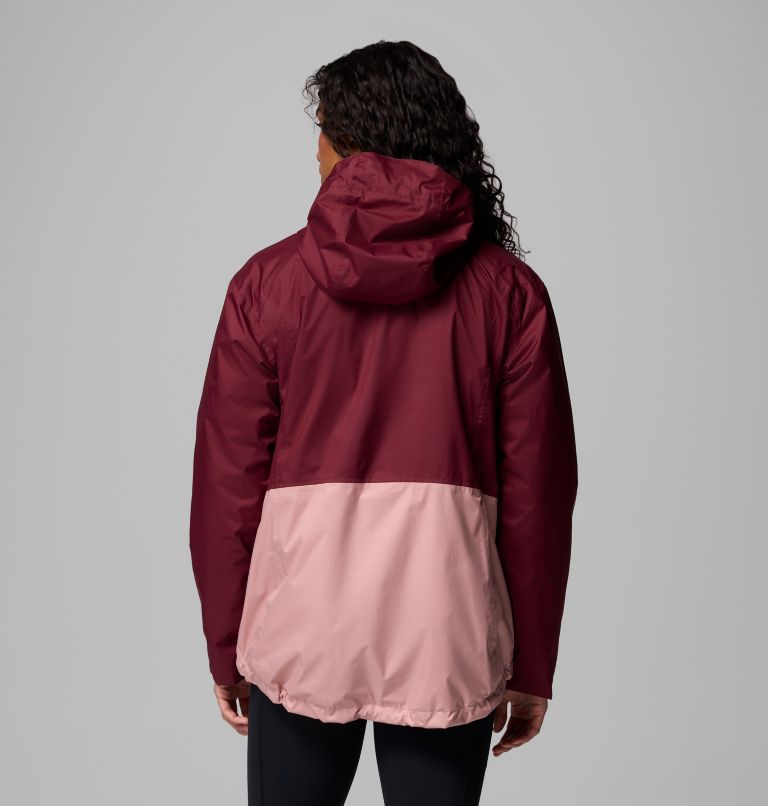 Chaqueta impermeable Inner Limits III para mujer, Color: Rich Wine, Eraser Pink, image 3