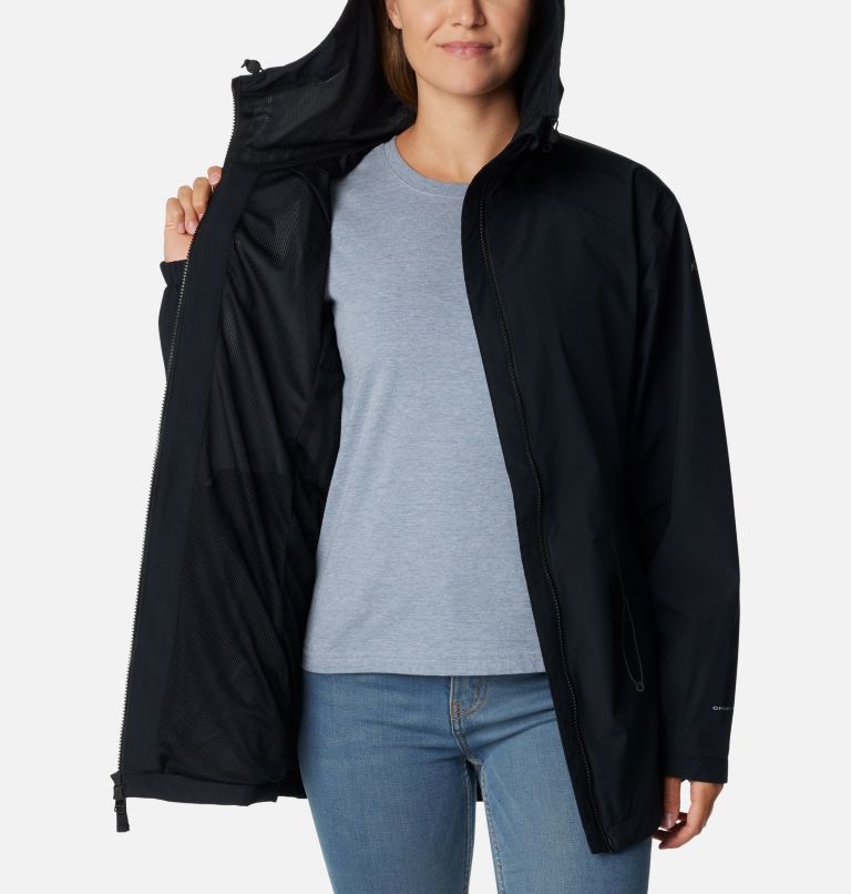 Women's Blossom Park Rain Jacket, Color: Black, image 5