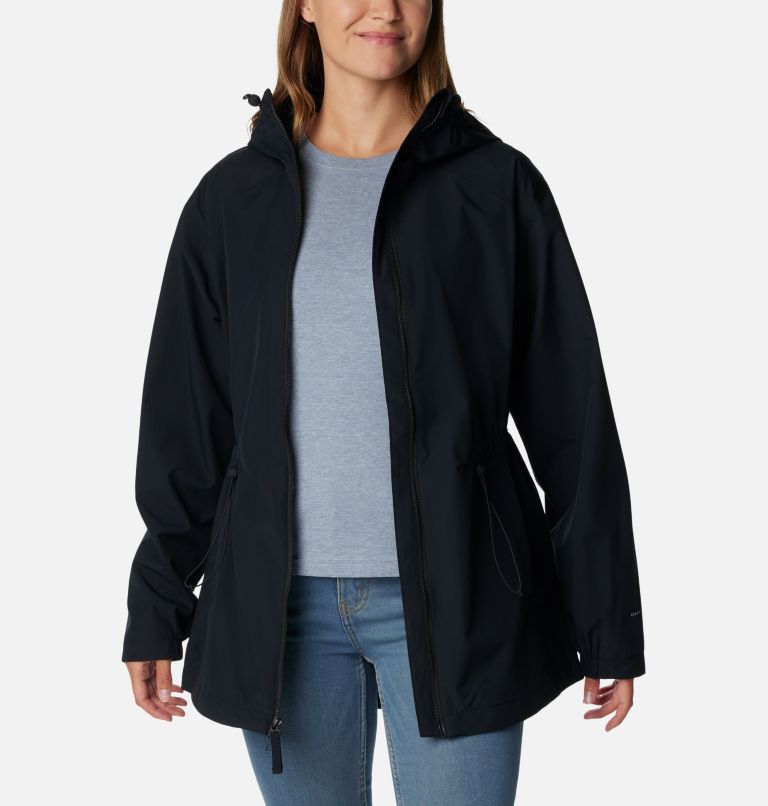 Women's Blossom Park Rain Jacket, Color: Black, image 6