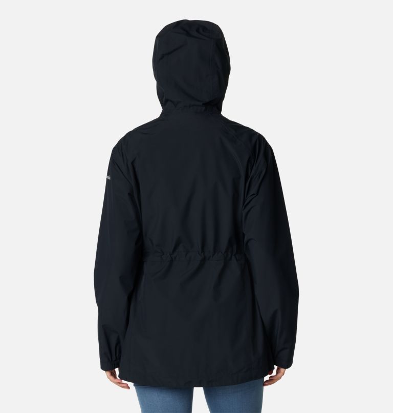 Women's Blossom Park Rain Jacket, Color: Black, image 2