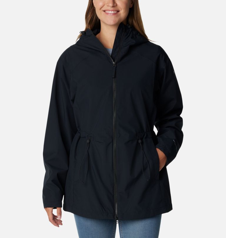 Women's Blossom Park Rain Jacket, Color: Black, image 1