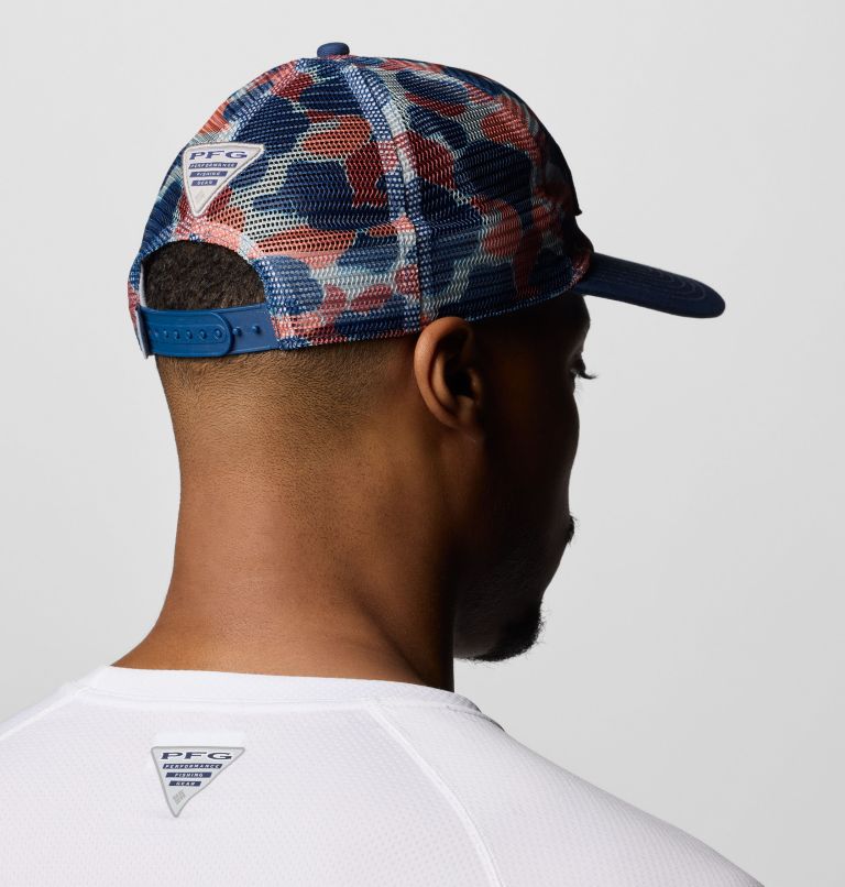 PFG Tie Down Mesh Snap Back, Color: Cool Grey Duck Camo, Carbon, image 3
