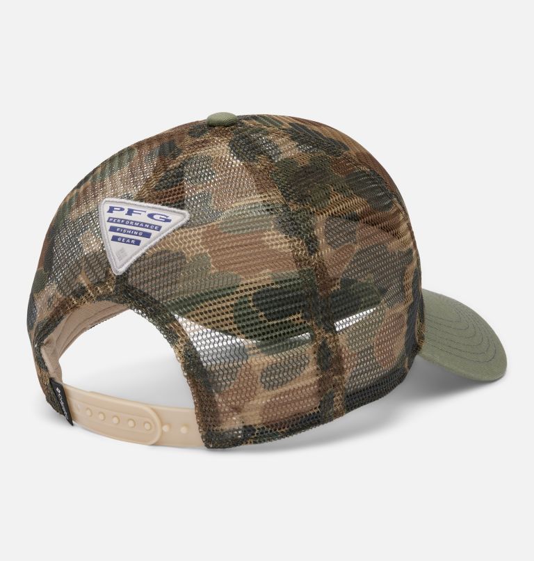 PFG Tie Down Mesh Snap Back, Color: Fossil Duck Camo, Cypress, image 2