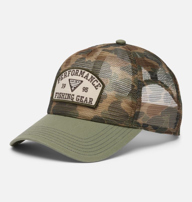 PFG Tie Down Mesh Snap Back, Color: Fossil Duck Camo, Cypress, image 1