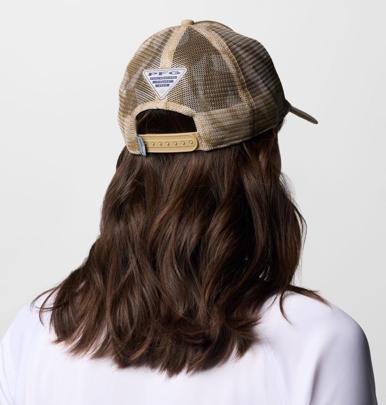 PFG Tie Down Mesh Snap Back, Color: Beach Broadleaf, image 6