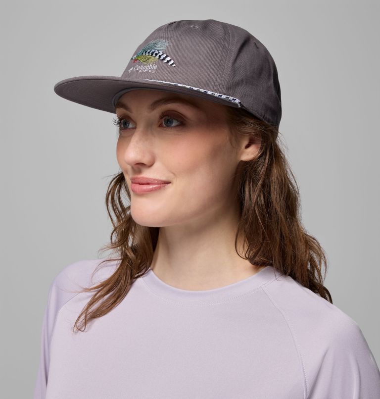 PFG Back Tack Snap Back, Color: City Grey, Big Game Fly, image 5
