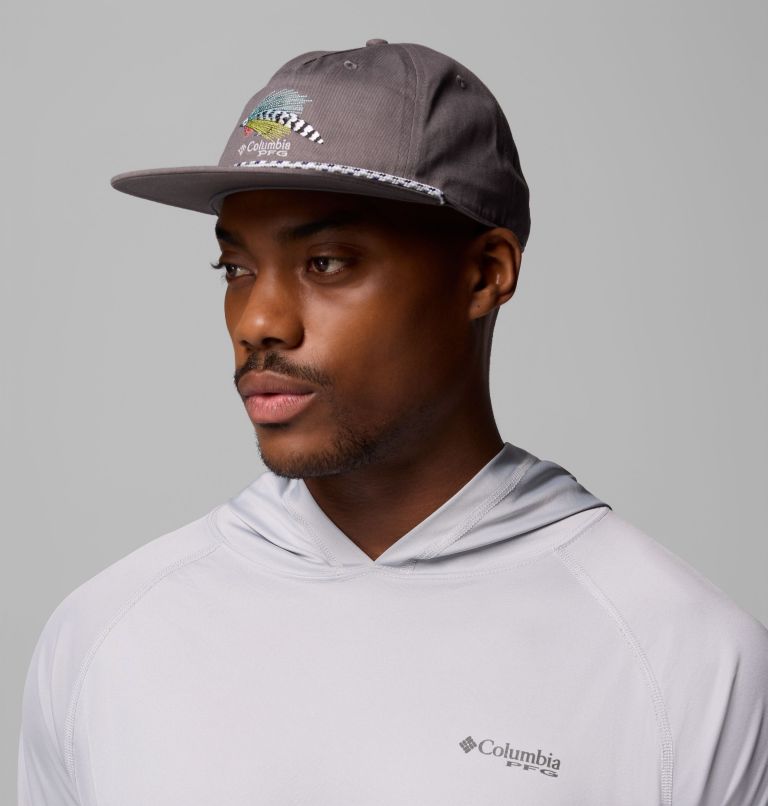 PFG Back Tack Snap Back, Color: City Grey, Big Game Fly, image 3