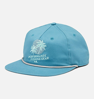 Columbia Hat PFG Fishing Gear Hooks Logo Snapback High Crown Blue White  Yellow