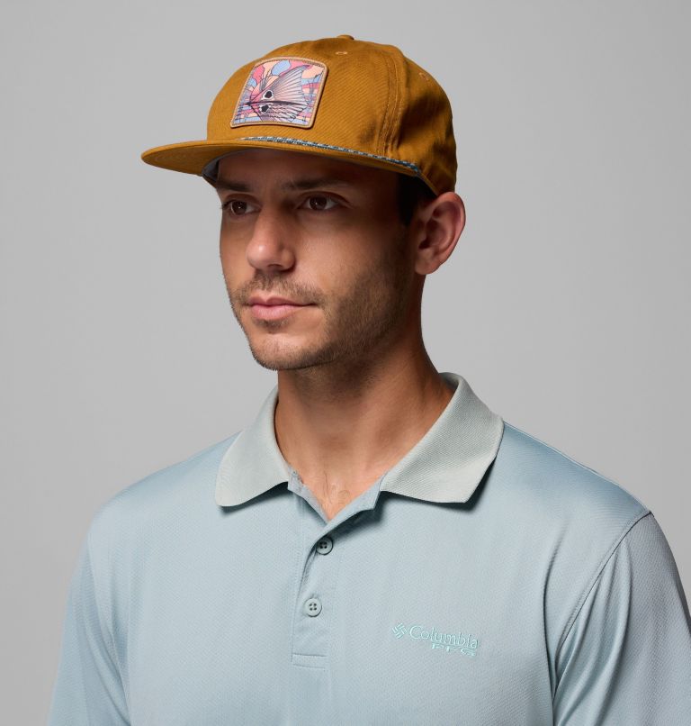 PFG Back Tack Snap Back, Color: Maple Sugar, Redfish Shine, image 3