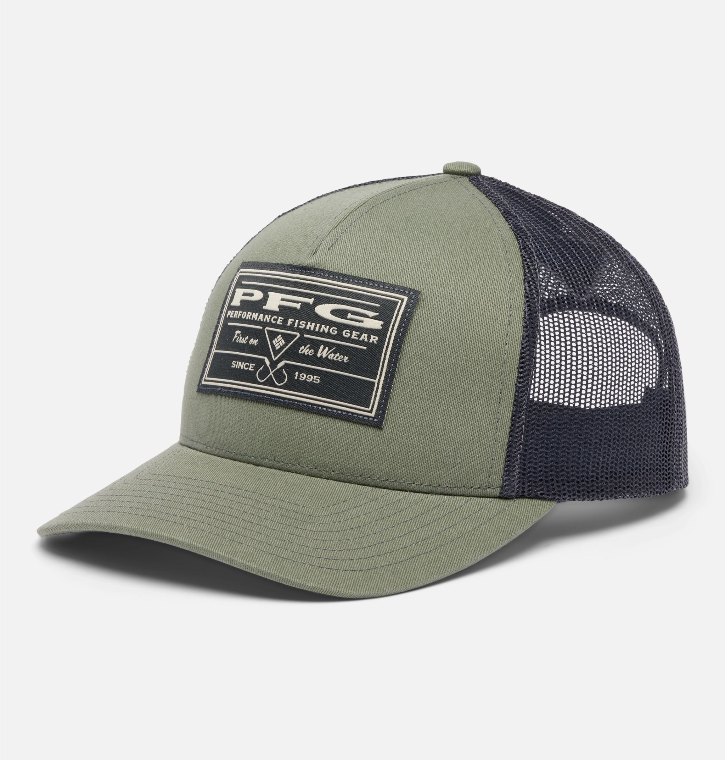 Columbia PFG Uncharted Mesh Snap Back Cap in Green