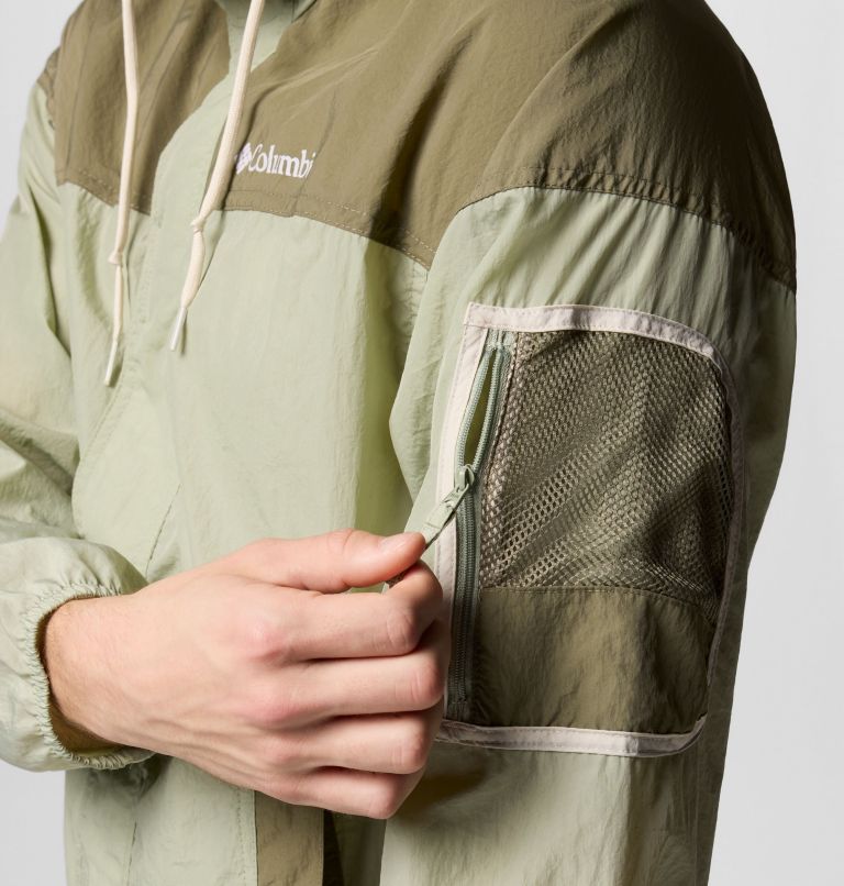 Men's Challenger II Windbreaker, Color: Safari, Stone Green, image 6