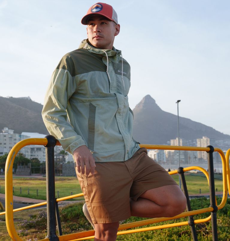Men's Challenger II Windbreaker, Color: Safari, Stone Green, image 8