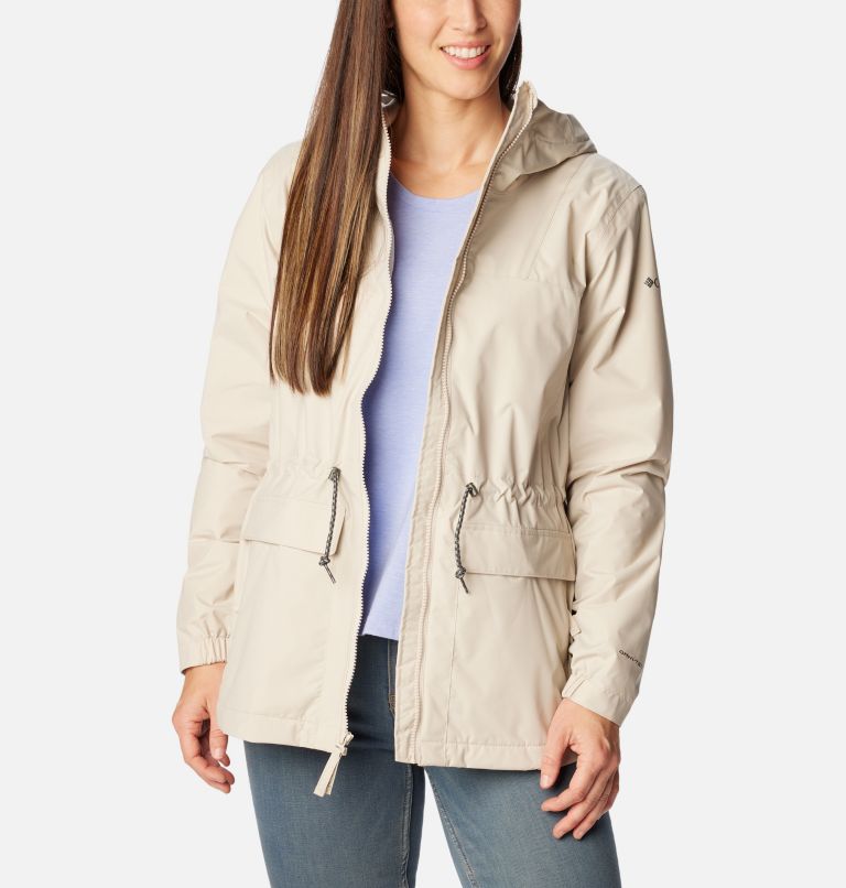 Women's lightweight rain jacket with cheap hood