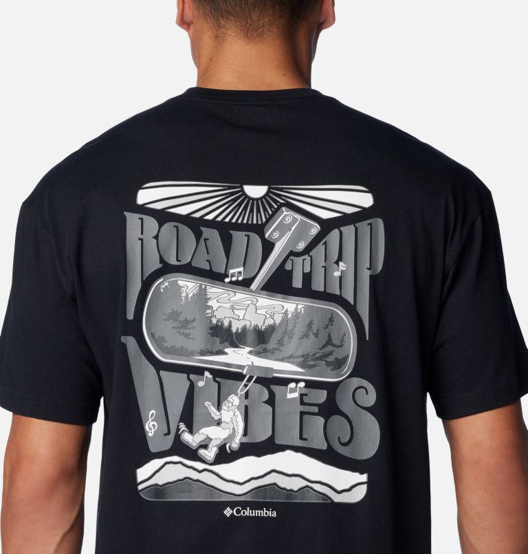 T-shirt imprimé Black Butte pour homme, Color: Black, Road Trip Vibes, image 5