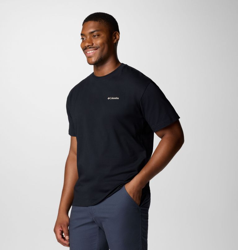Men's Black Butte Organic Cotton Graphic T-Shirt, Color: Black, image 3
