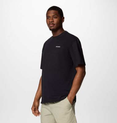 T-shirt stampata in cotone biologico Black Butte da uomo, Color: Black, Linear View, image 3