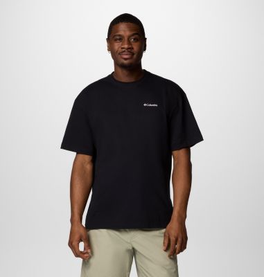 Men's Black Butte Organic Cotton Graphic T-Shirt, Color: Black, Linear View, image 4