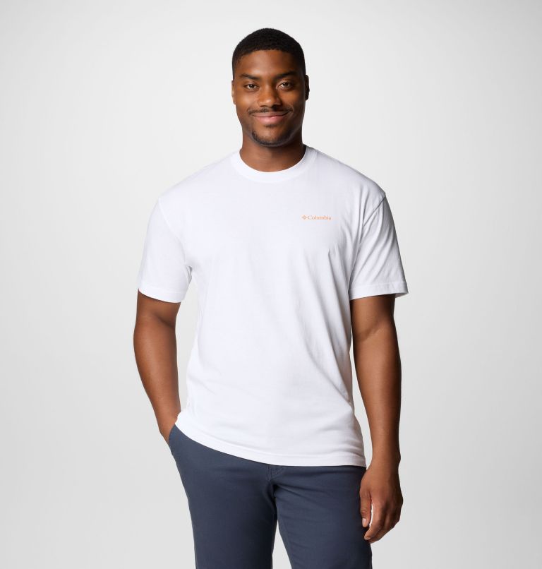 Men's Black Butte Organic Cotton Graphic T-Shirt, Color: White, image 3