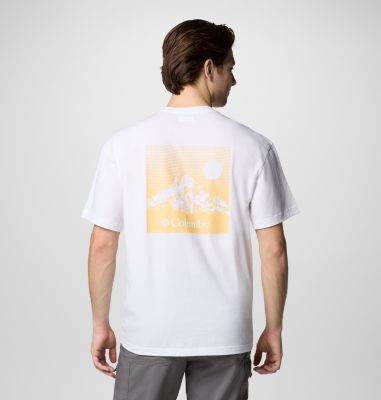 Black Butte Graphic Tee, Color: White, Linear View, image 1
