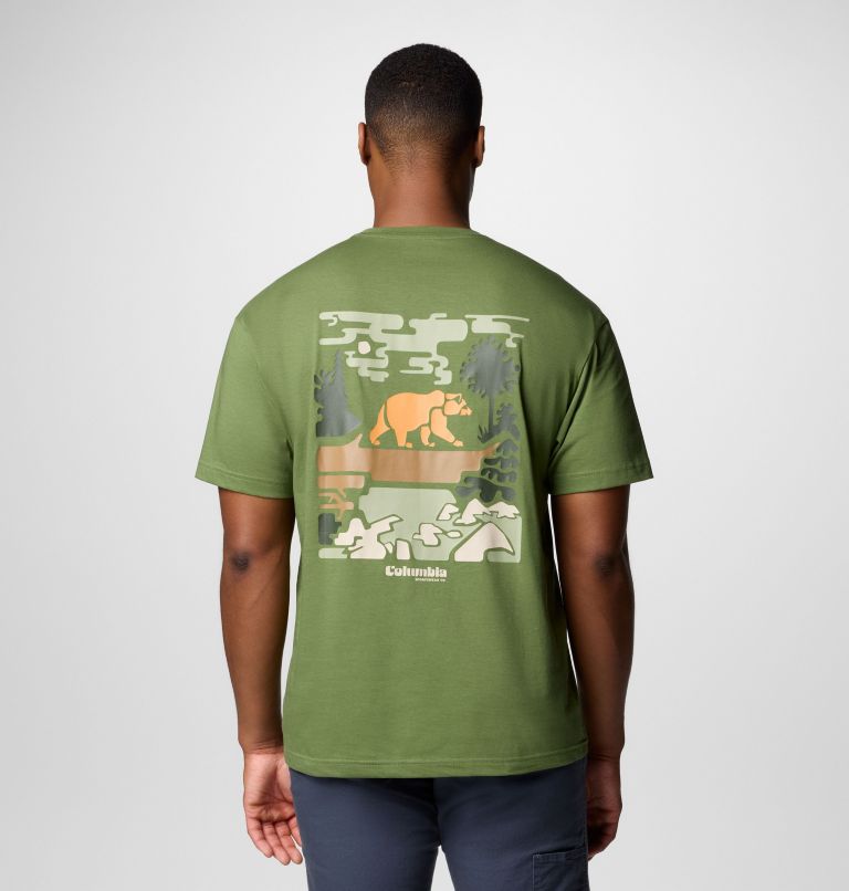 Black Butte Graphic T-Shirt aus Bio-Baumwolle für Männer, Color: Canteen, image 1