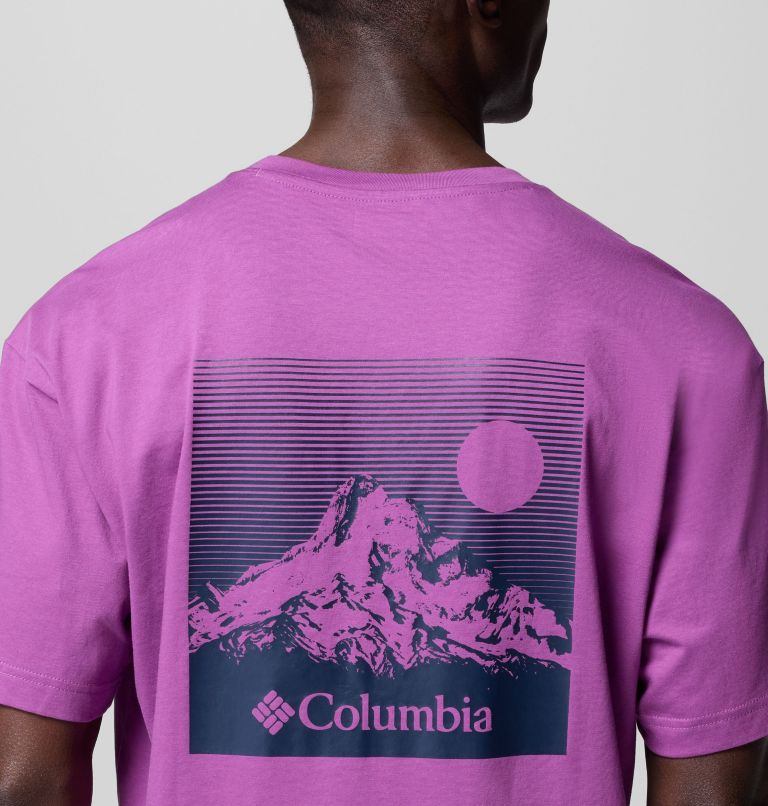T-shirt Graphique en Coton Biologique Black Butte Homme, Color: Razzle, Linear View, image 6