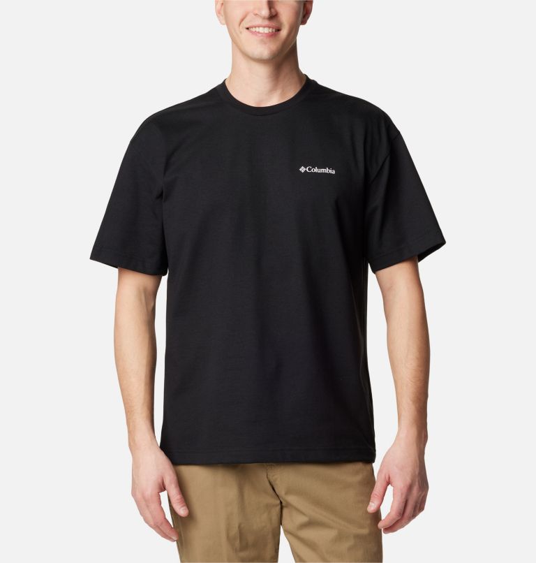 Men's Burnt Lake Graphic T-shirt, Color: Black, Branded Jumble, image 2