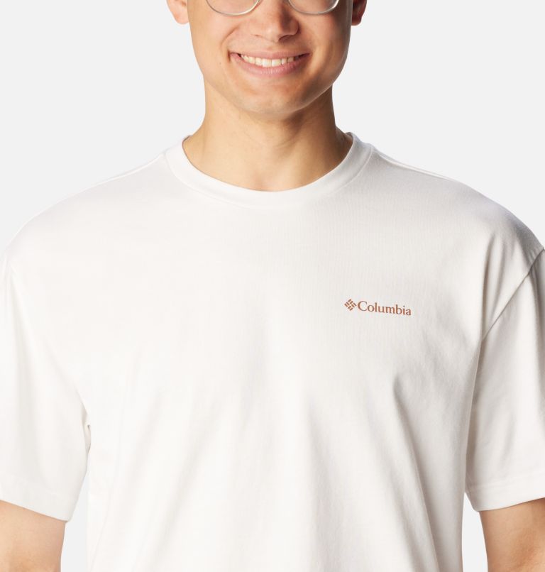 Men's Burnt Lake Graphic T-shirt, Color: White, Branded Jumble, image 4