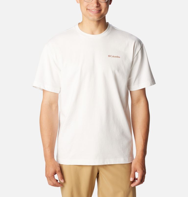 Men's Burnt Lake Graphic T-shirt, Color: White, Branded Jumble, image 2