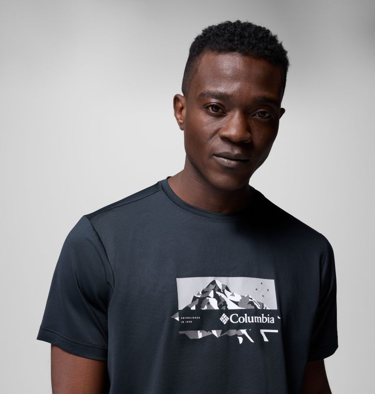 T-shirt Technique Ice Lake II Homme, Color: Black, Peak Direction, image 5