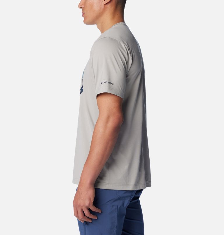 Camiseta técnica Ice Lake II para hombre, Color: Flint Grey, Boundless Borders, image 3