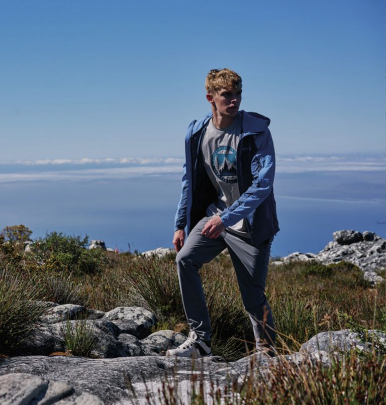 Camiseta técnica Ice Lake II para hombre, Color: Flint Grey, Boundless Borders, image 7