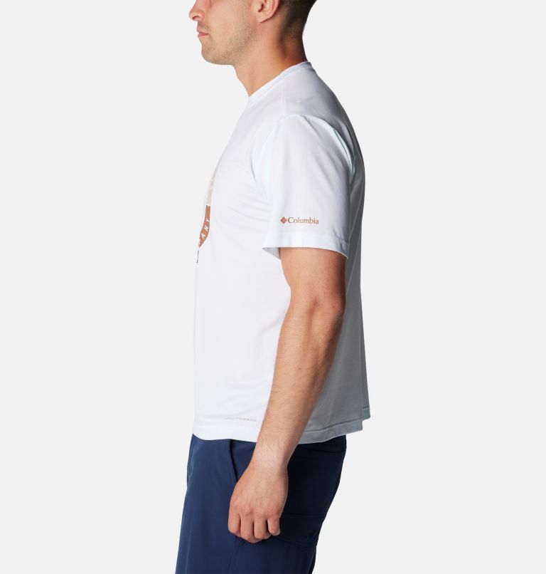 Men's Ice Lake II Technical T-Shirt, Color: White, Boundless Borders, image 3