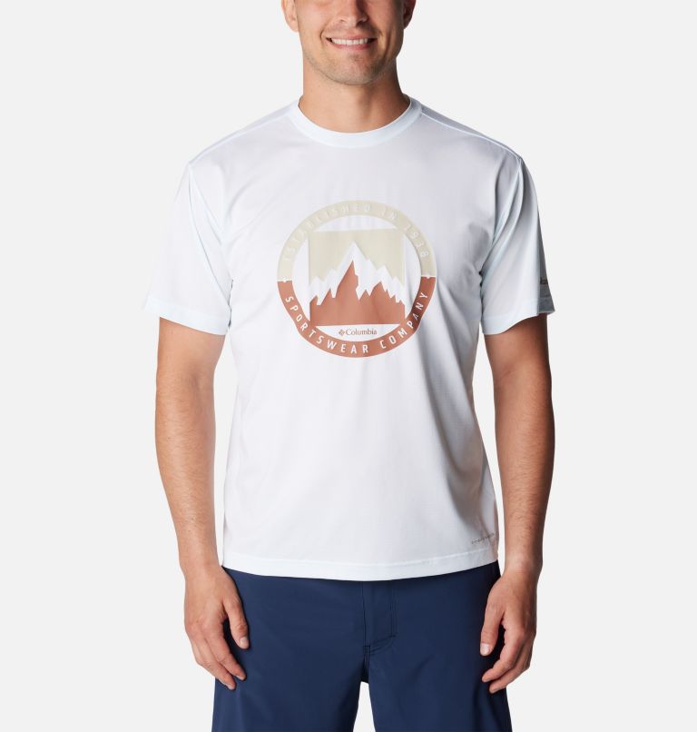 Men's Ice Lake II Technical T-Shirt, Color: White, Boundless Borders, image 1