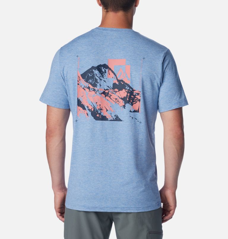Thumbnail: Men's Kwick Hike Back Graphic Short Sleeve T-Shirt, Color: Skyler Heather, Mountainair, image 2