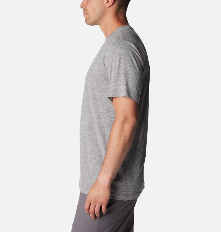 Men's Kwick Hike Technical Graphic T-Shirt, Color: Boulder Heather, Moonscape, image 3