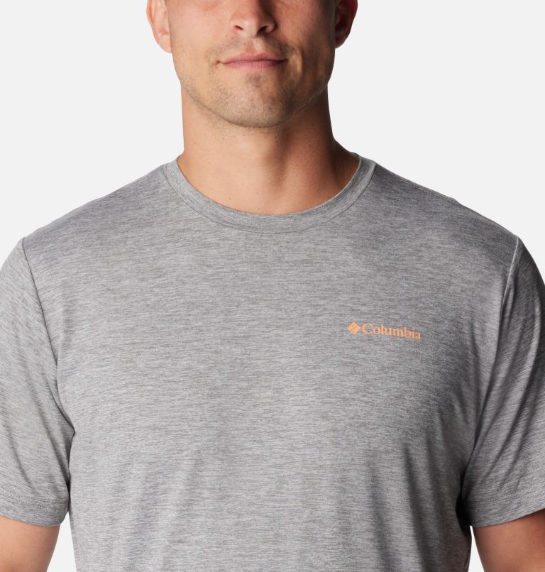 Men's Kwick Hike Technical Graphic T-Shirt, Color: Boulder Heather, Moonscape, image 4