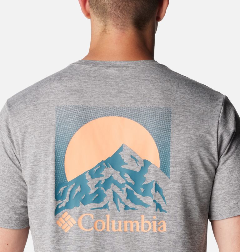 Men's Kwick Hike Technical Graphic T-Shirt, Color: Boulder Heather, Moonscape, image 5