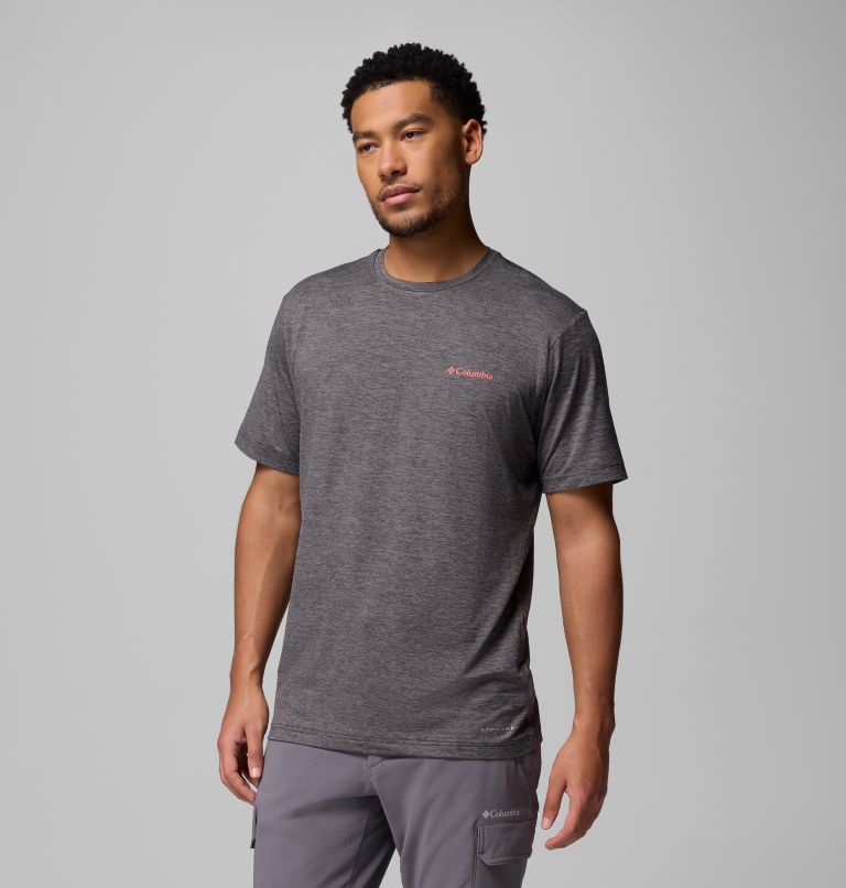 Men's Kwick Hike Technical Graphic T-Shirt, Color: Black Heather, Linescape, image 4