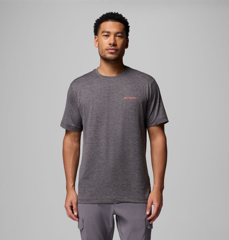 Men's Kwick Hike Technical Graphic T-Shirt, Color: Black Heather, Linescape, image 3