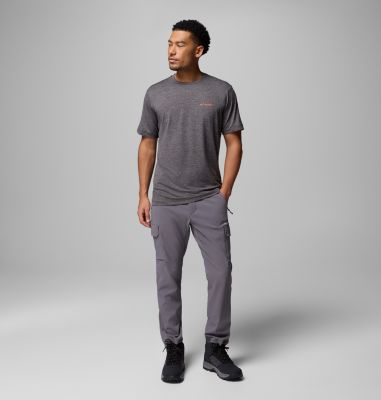 Men's Kwick Hike Technical Graphic T-Shirt, Color: Black Heather, Linescape, image 4