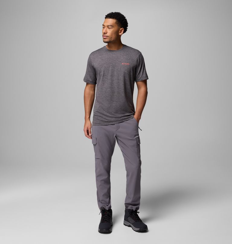 Men's Kwick Hike Technical Graphic T-Shirt, Color: Black Heather, Linescape, image 2