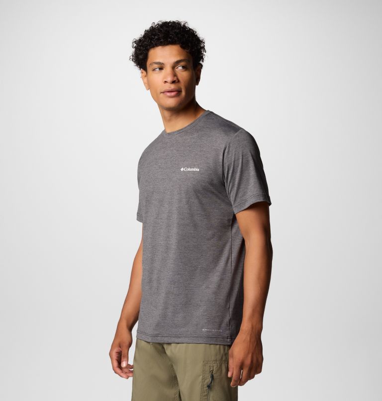 Men's Kwick Hike Technical Graphic T-Shirt, Color: Black Heather, Linear View Multi, image 3
