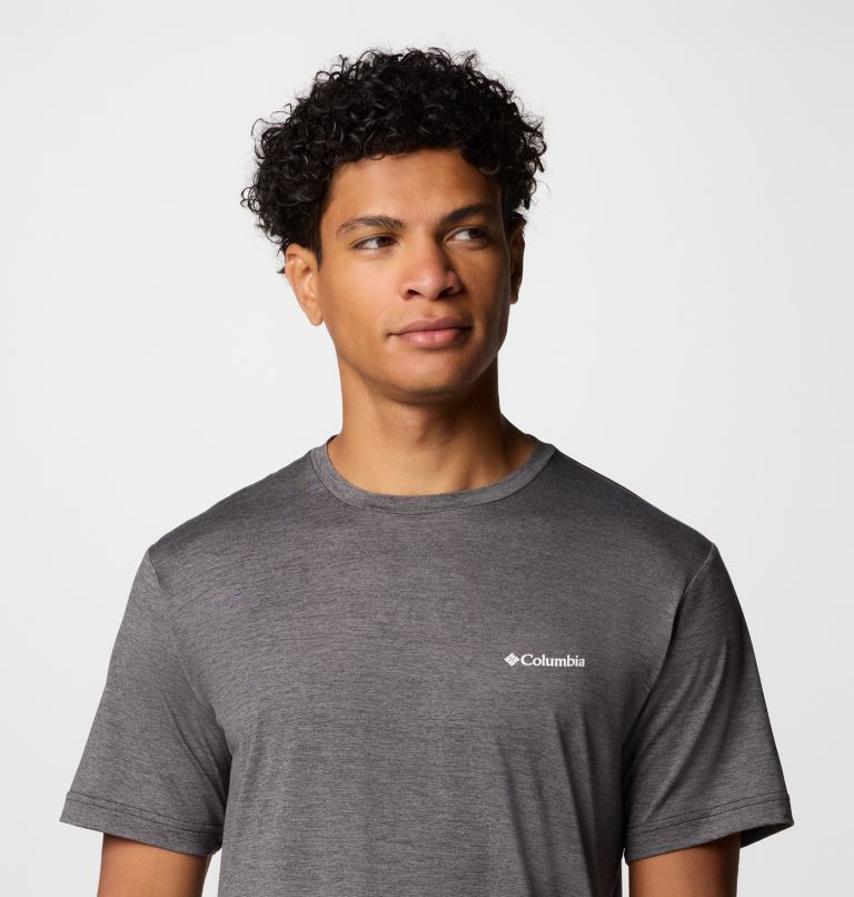 Men's Kwick Hike Technical Graphic T-Shirt, Color: Black Heather, Linear View Multi, image 4