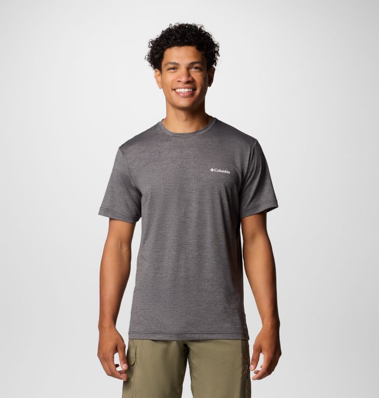 Men's Kwick Hike Technical Graphic T-Shirt, Color: Black Heather, Linear View Multi, image 2