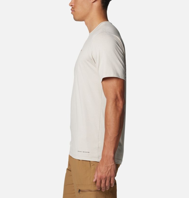 Men's Kwick Hike Technical Graphic T-Shirt, Color: Dark Stone, Peaked Sunscape, image 3