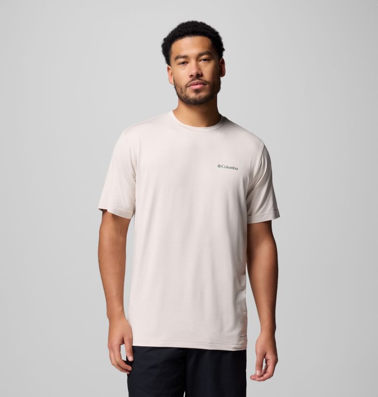 Men's Kwick Hike Technical Graphic T-Shirt, Color: Dark Stone Heather, Linescape, image 3