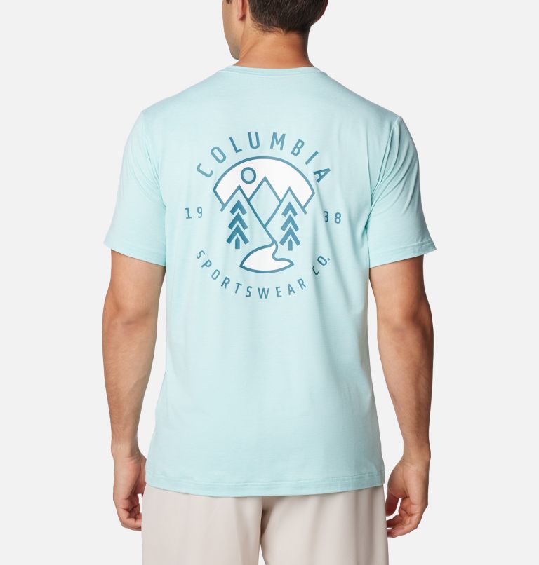 Men's Kwick Hike Technical Graphic T-Shirt, Color: Spray Heather, Naturally Boundless, image 2