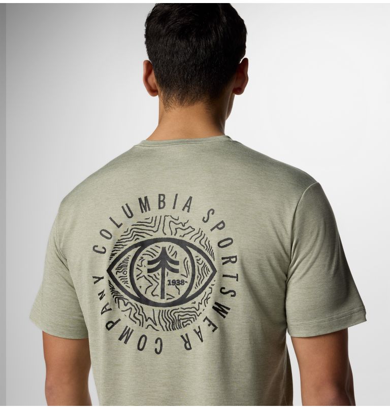 Camiseta técnica estampada Kwick Hike para hombre, Color: Safari Heather, Planet Watch, image 5