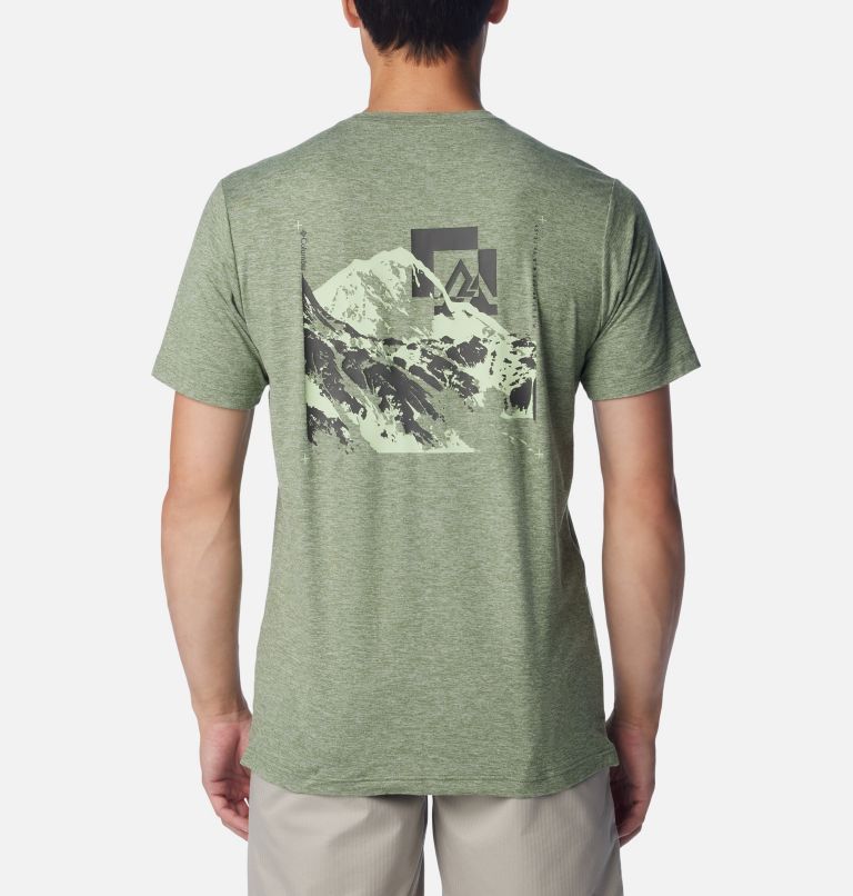 Men's Kwick Hike Technical Graphic T-Shirt, Color: Canteen Heather, Mountainair, image 1
